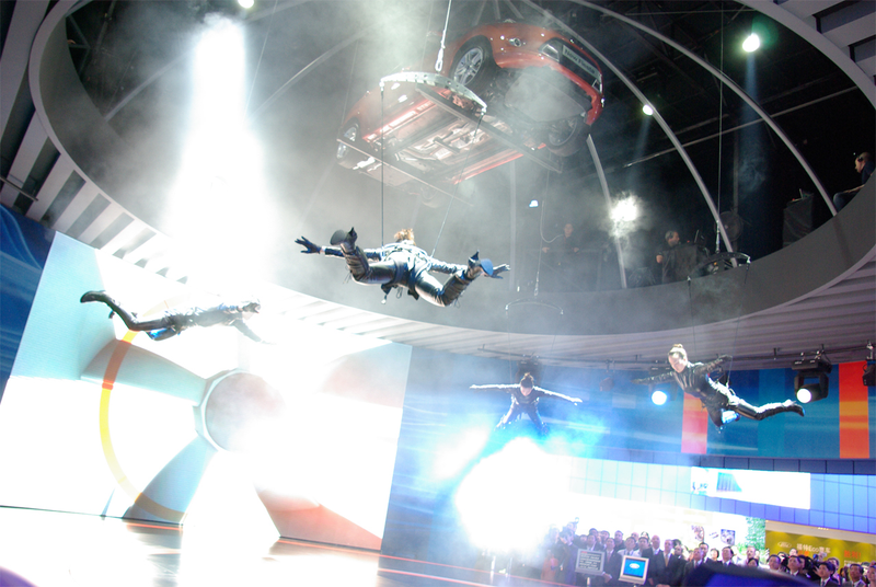 Illustration for article titled 2009 Ford Fiesta Gets Cirque Du Soleil'd In Shanghai